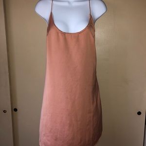 Rose gold slip dress